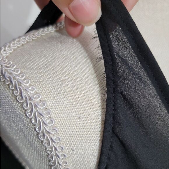 Ambiance apparel black cold shoulder blouse - Picture 3 of 7